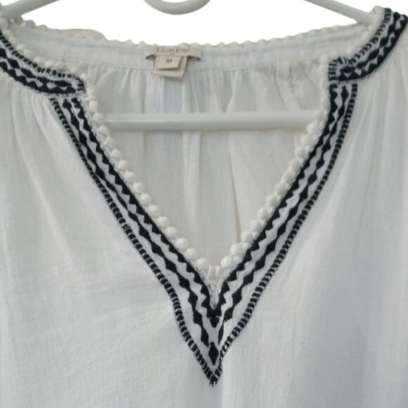 J.Crew Tunic Lightweight 100% Cotton Sheer Blouse - Picture 4 of 6